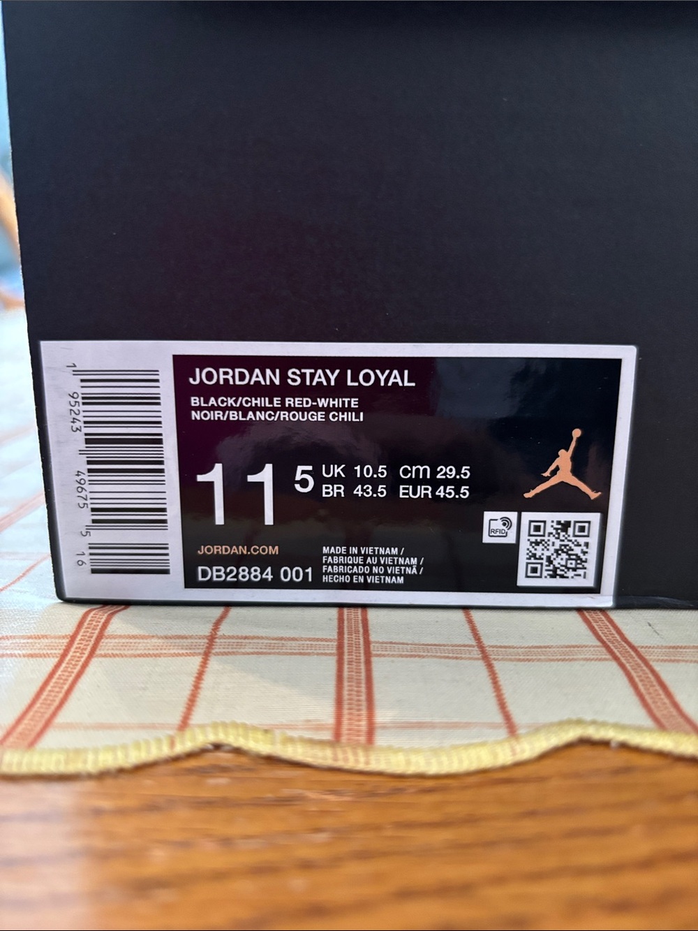 Jordan Stay Loyal Men’s Black and Red High-Top Basketball Sneakers - Picture 3 of 7